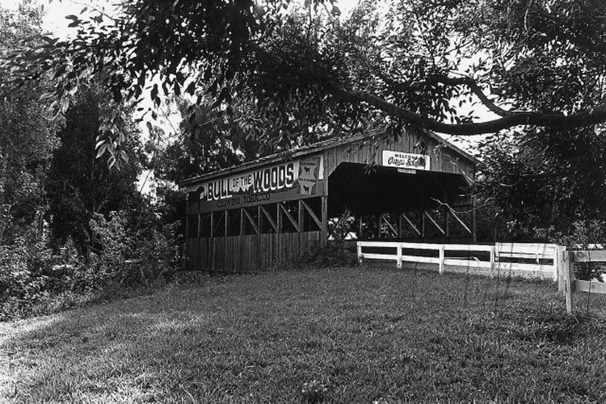 The Covered Bridge was the first structure built within the city. The 40-foot bridge has a single steel span.