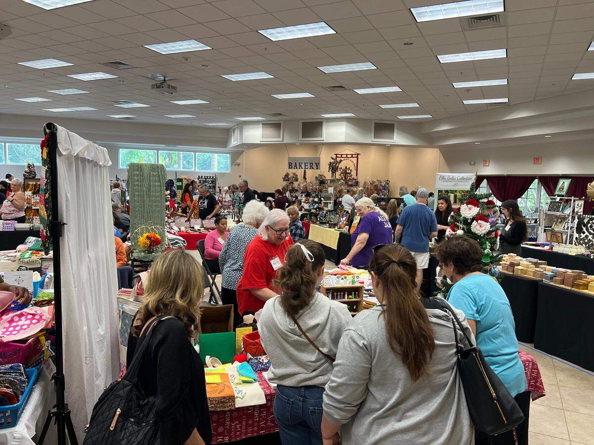 St. Elizabeth Ann Seton’s “choir ladies” are part of the church’s annual craft and rummage sale