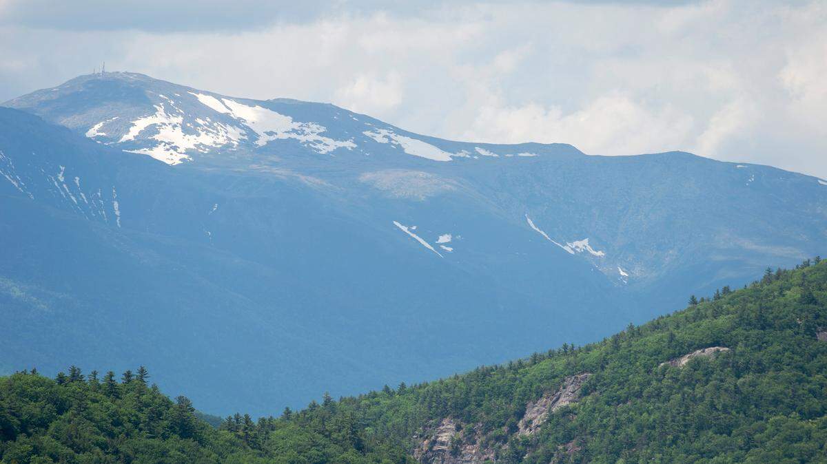 A view of Mount Washington in the White Mountains in New Hampshire.
