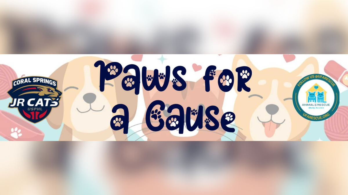 The Coral Springs Junior Cats’ latest “Paws for a Cause” campaign will benefit UFAR Animals Rescue, the team announced on social media.