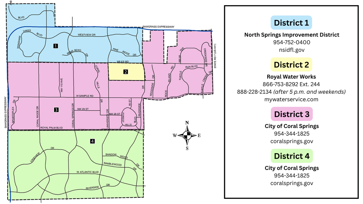 Your water district depends on where you live. Use this map to get in touch with your provider.