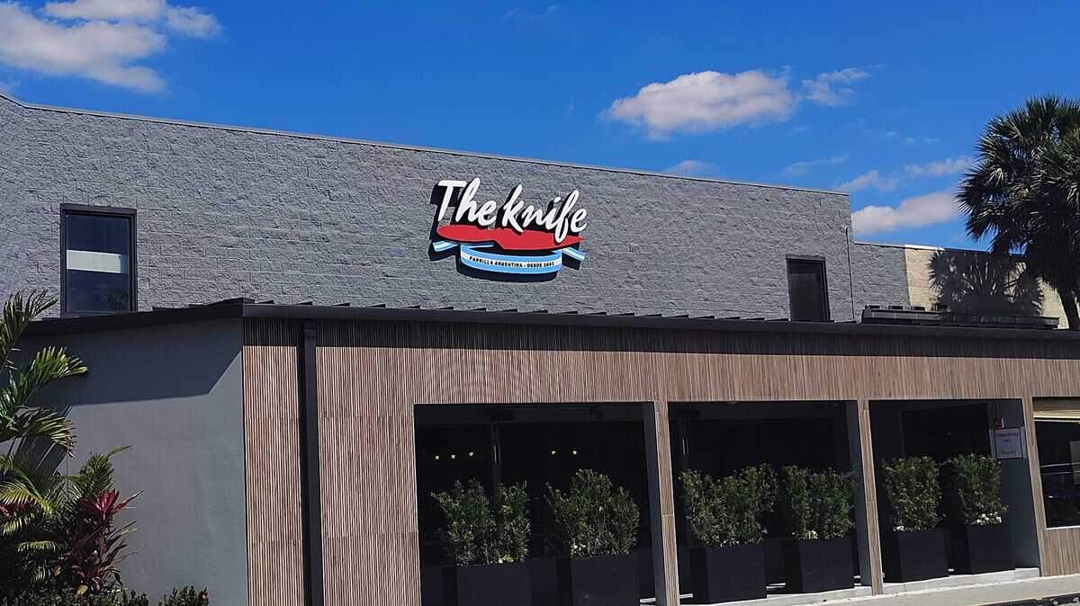 The Knife restaurant is now open at the Coral Square Mall.