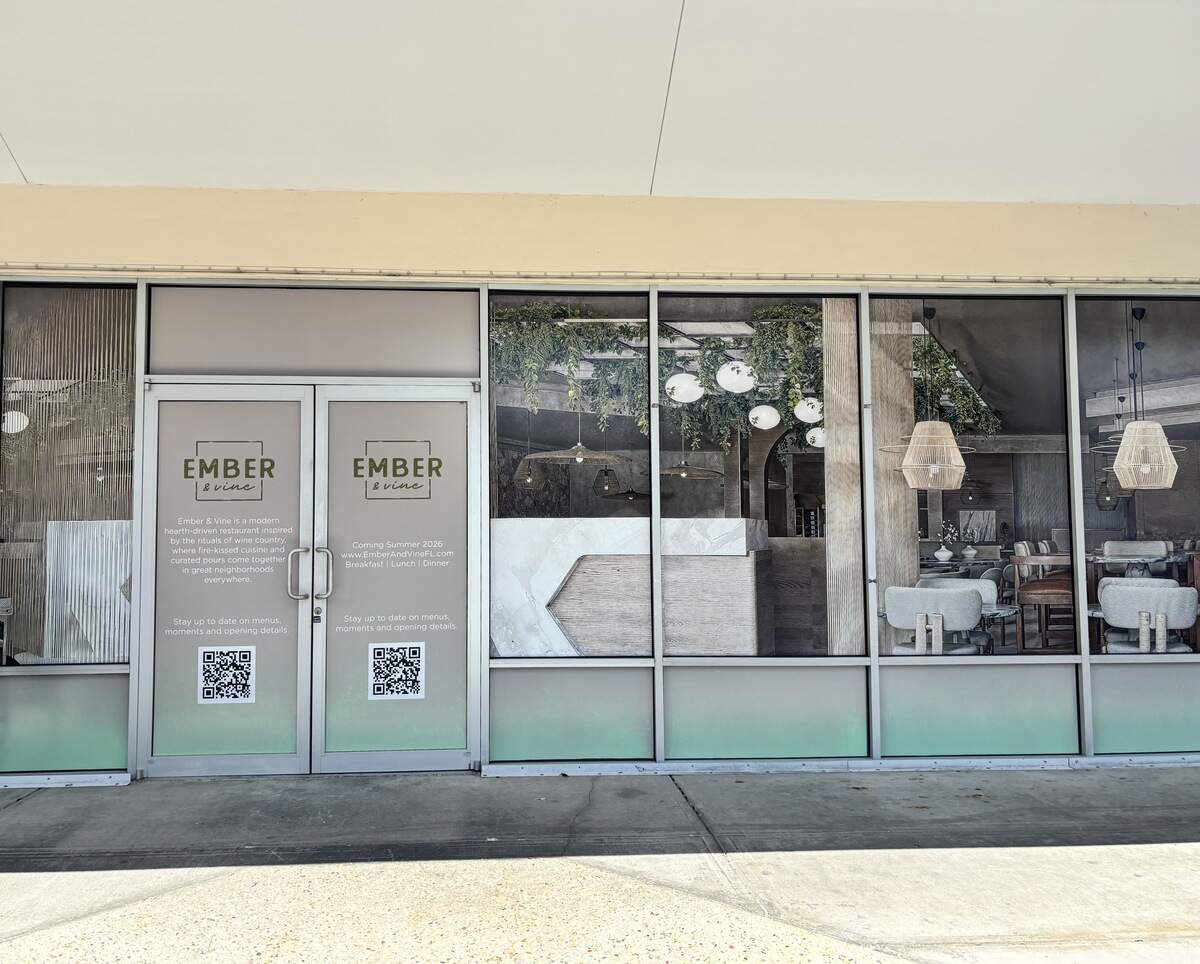 Ember and Vine plans to open this summer in the Sawgrass Center on Coral Ridge Drive.