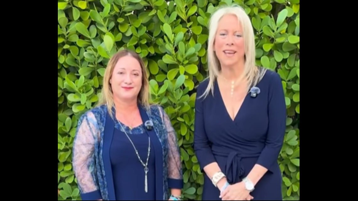 Lori Alhadeff, left, has decided not to run for a third school board term and endorsed Sharry Kimmel, right, as her hopeful successor.