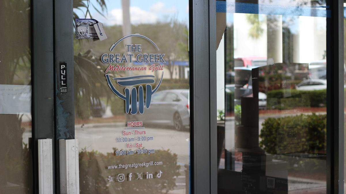 Work has begun on getting the Great Greek Mediterranean Grill’s new location ready for its opening in The Walk on University Drive.