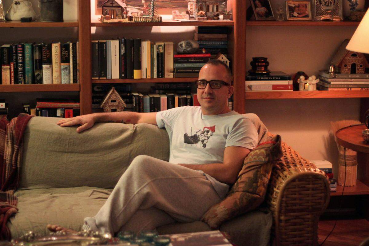 Tommaso&nbsp;Fattovich sits for an interview at his parents’ home, 20 minutes away from both Coral Springs and the airplane hangar where he creates his paintings.