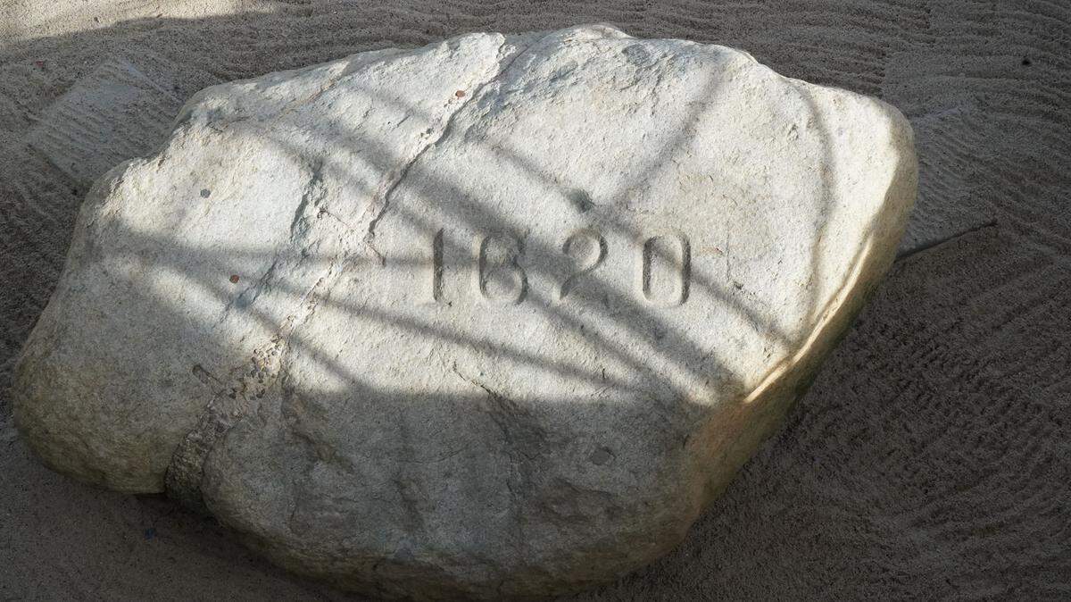 Plymouth Rock in Plymouth, Massachusetts.
