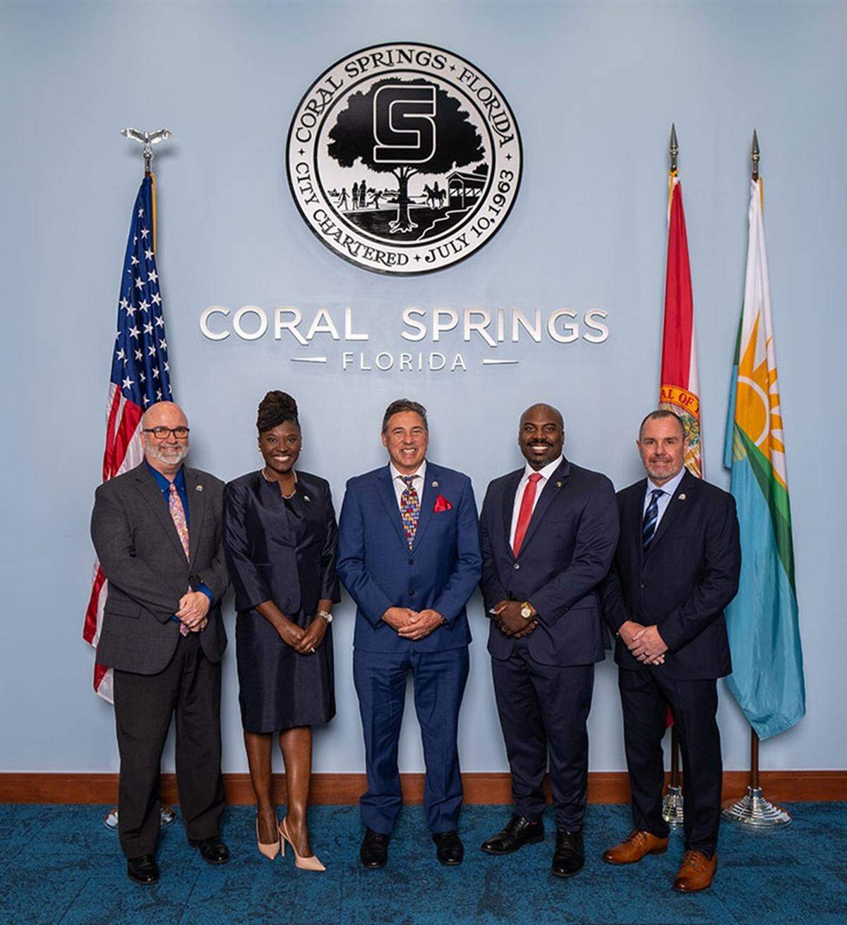 The Coral Springs City Commission meets twice a month to discuss and vote on local matters.