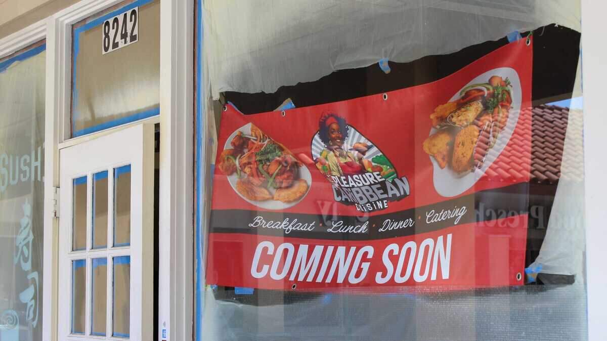 A sign has been posted in the former Fuji Sushi location at 8242 Wiles Road advertising the unit’s new tenant.