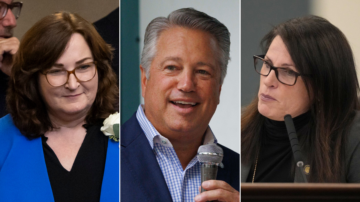 Panelists at the June 4 Coral Springs-Coconut Creek Chamber of Commerce luncheon, including Christine Hunschofsky (left), Chip LaMarca (center) and Tina Polsky, gave an inside look at Florida’s redistricting process.
