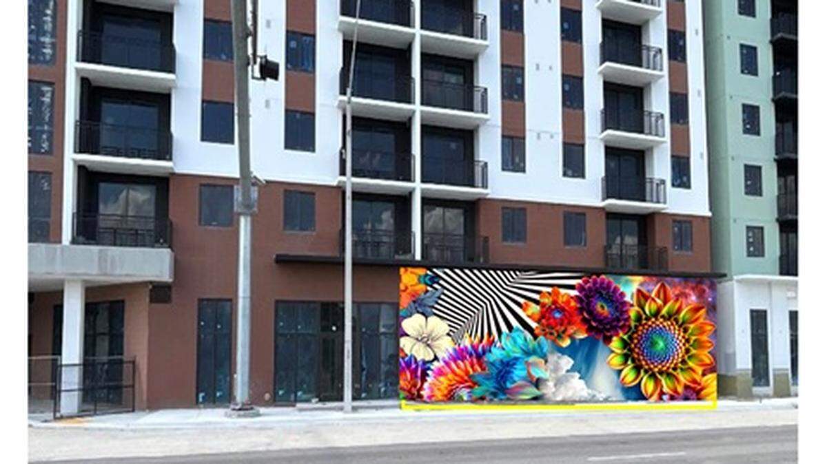 Chicago-based artist CJ Hungerman is being considered to paint a mural at the Coral Springs Cornerstone development at the corner of Sample Road and University Drive.