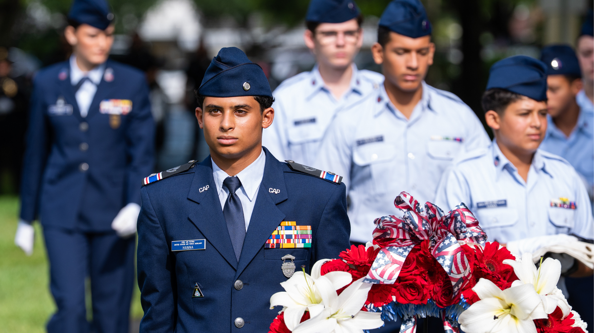 The Coral Springs Civil Air Patrol led the wreath presentation ceremony during Coral Springs’ 2025 Memorial Day event.