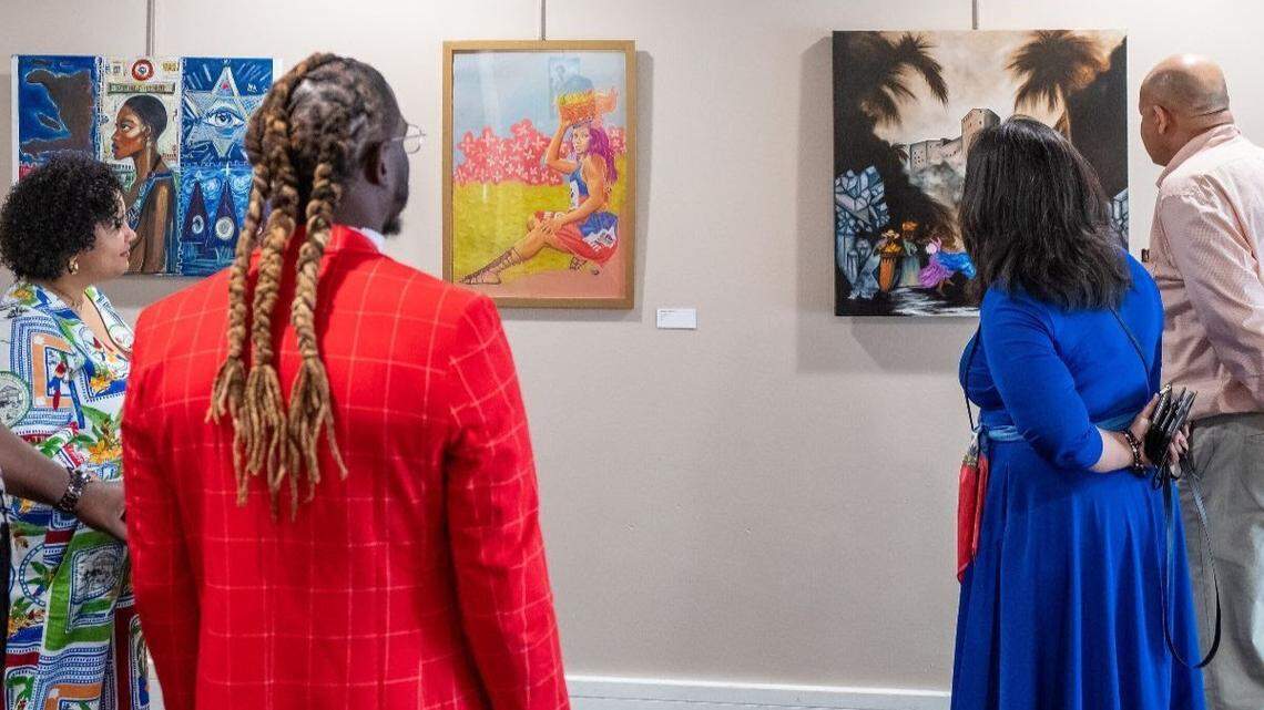 Haitian heritage art exhibit opening in Coral Springs, with vice mayor tribute