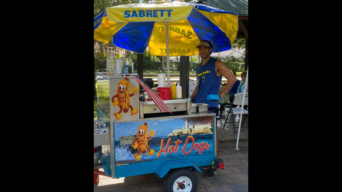 Dank Frank’s hot dog cart has been making the rounds in South Florida for years — including catering small events.
