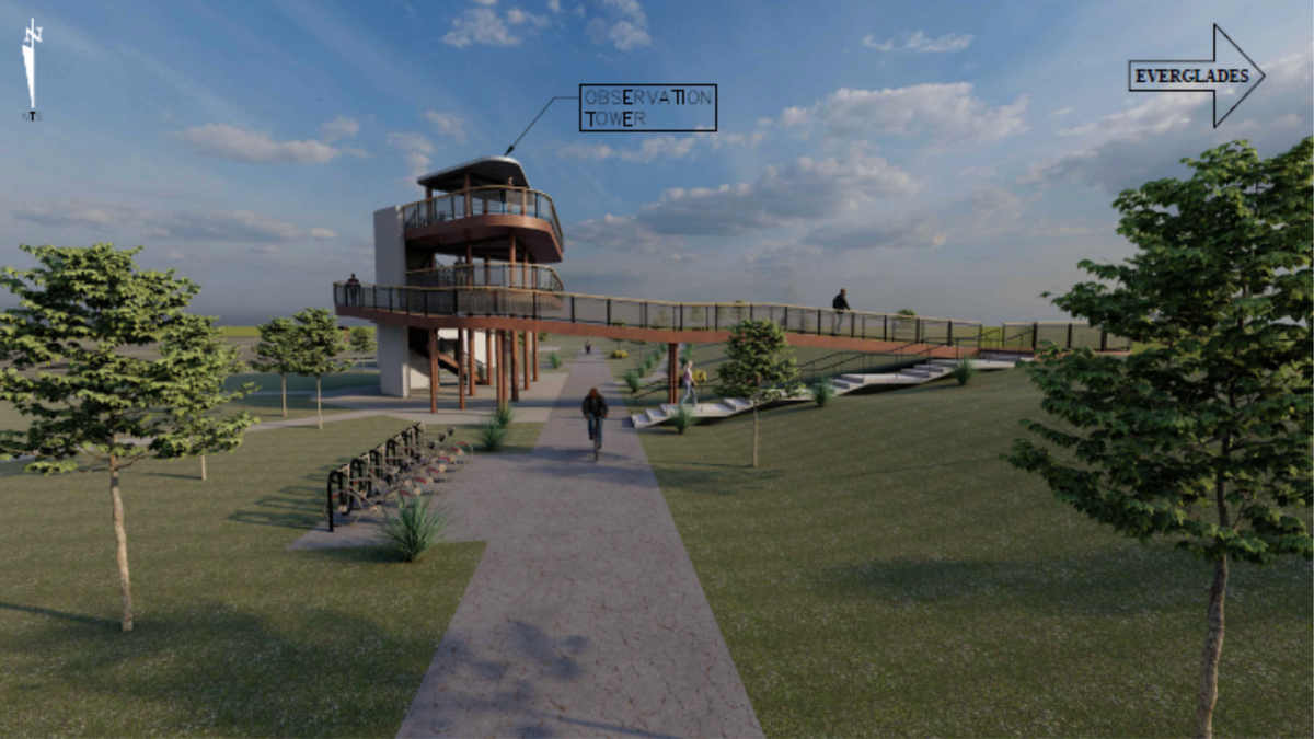 The Everglades Memorial Loop project will feature a scenic overlook with views of the Everglades.