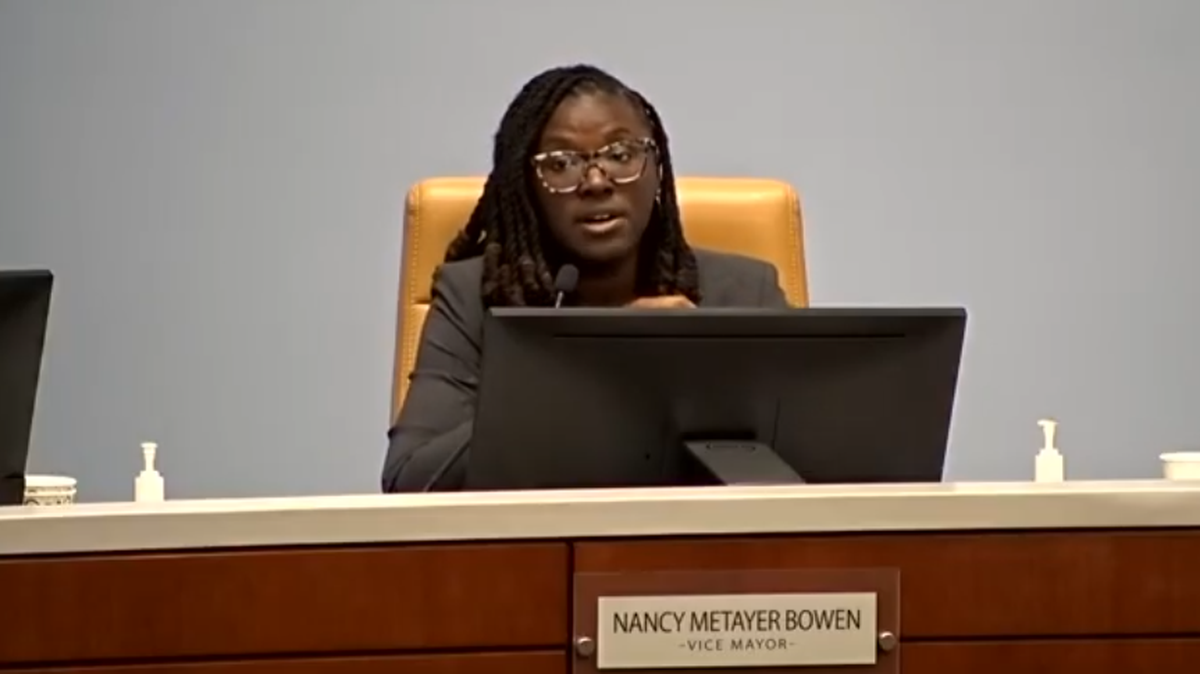 Coral Springs Vice Mayor Nancy Metayer Bowen, pictured at the Jan. 21 commission meeting, addressed the extension of Temporary Protected Status for Haitians at the Feb. 4 meeting that she joined virtually.