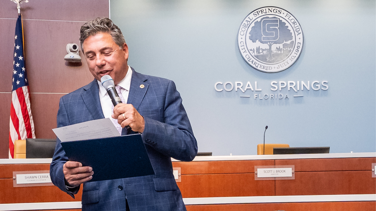 Coral Springs Mayor Scott Brook has been an outspoken opponent of the property tax cuts movement.