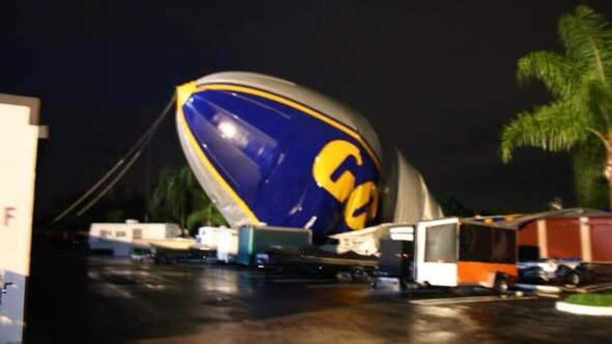 During a severe storm on June 16, 2005, the Goodyear blimp Stars and Stripes crashed at the Coral Springs industrial park on Sample Road.