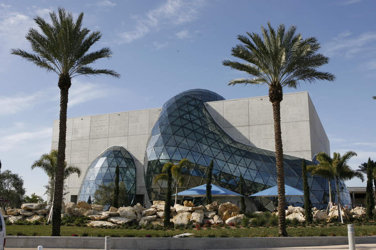 An external view of the Dali Museum in St. Petersburg.