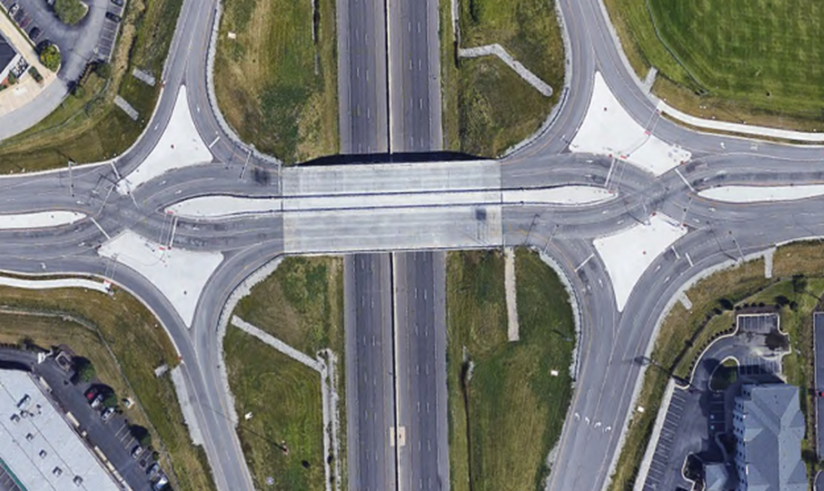 A diverging diamond interchange is supposed to reduce the number of traffic signals for drivers and lower the crash rate.
