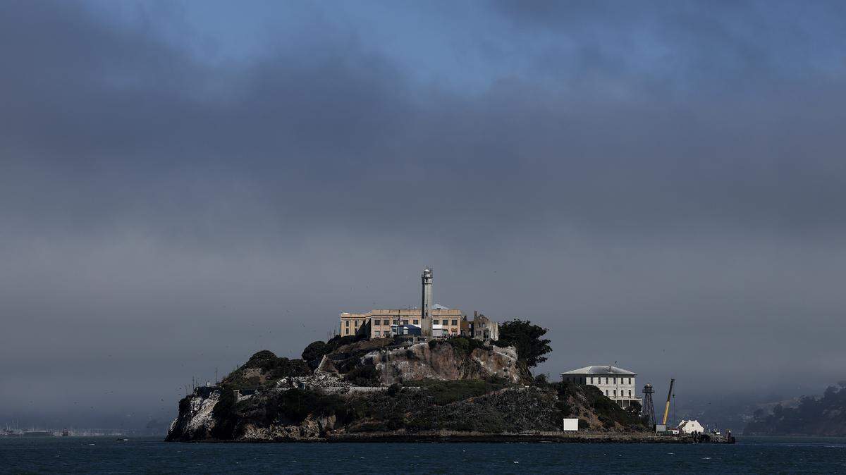 A view of Alcatraz Island in San Francisco, California.