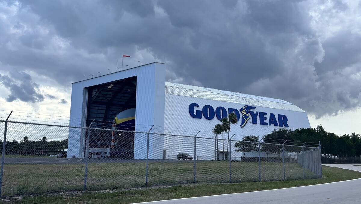 Today, the 246-foot Wingfoot Two lives inside Goodyear’s hangar at the Pompano Beach Air Park.